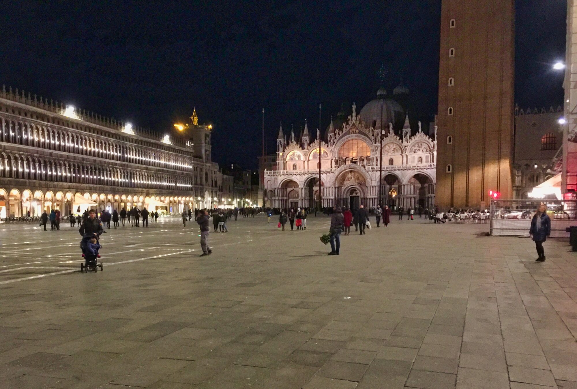 Piazza San Marco at Night, Venice Italy